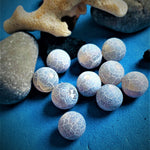 Ronde 10 - Agate naturelle givrée gris clair (5 pces)