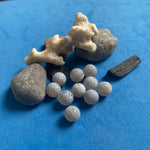 Ronde 10 - Agate naturelle givrée gris clair (5 pces)