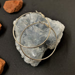 Boucles d'oreille créole argentée (paire)