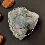 Boucles d'oreille créole argentée (paire)