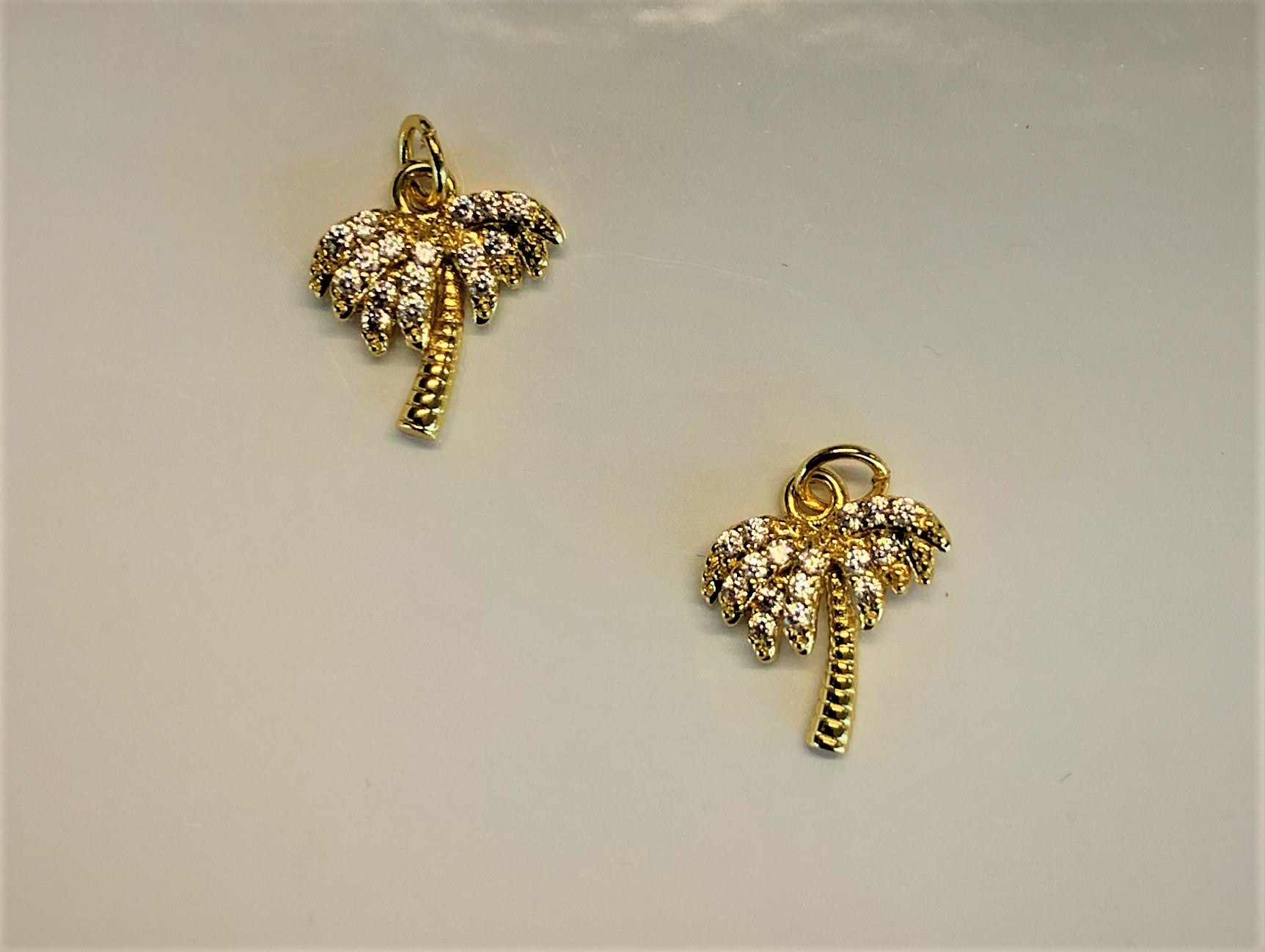 Charms - Cocotier plaqué Or 18K (1 pièce)