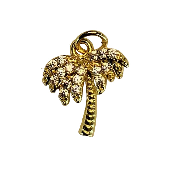 Charms - Cocotier plaqué Or 18K (1 pièce)