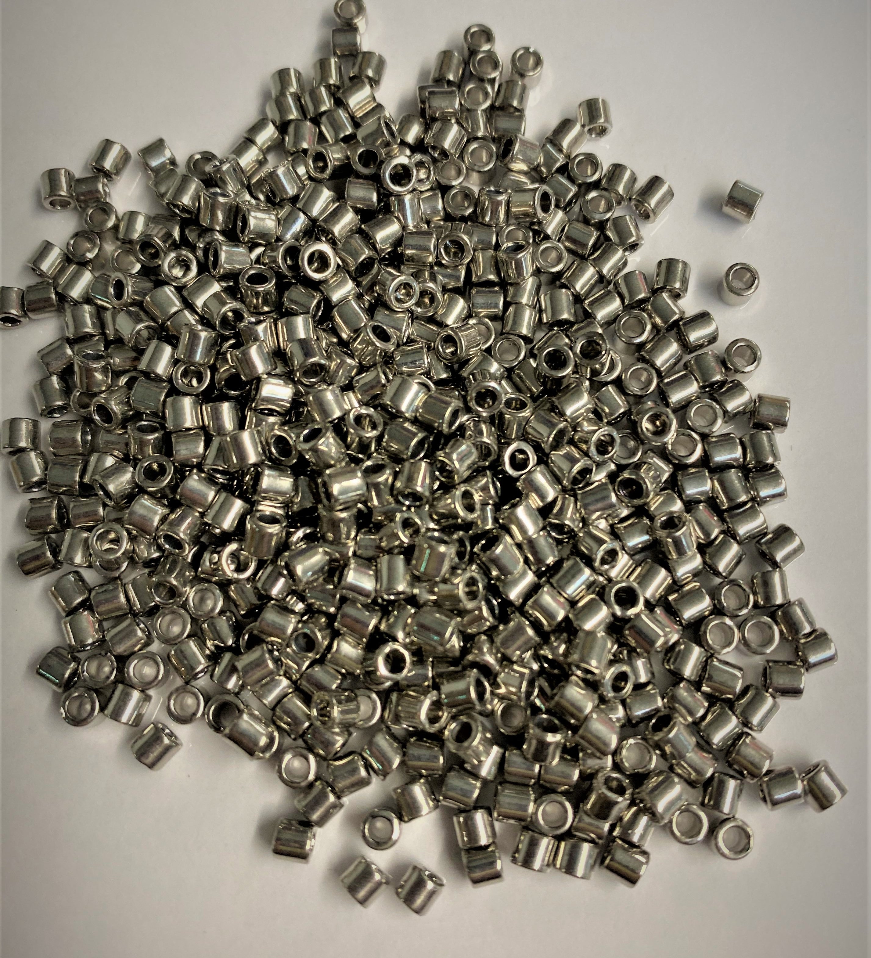 Delica 8 - Perle de verre - Blanc argenté - Palladium (4 g) 