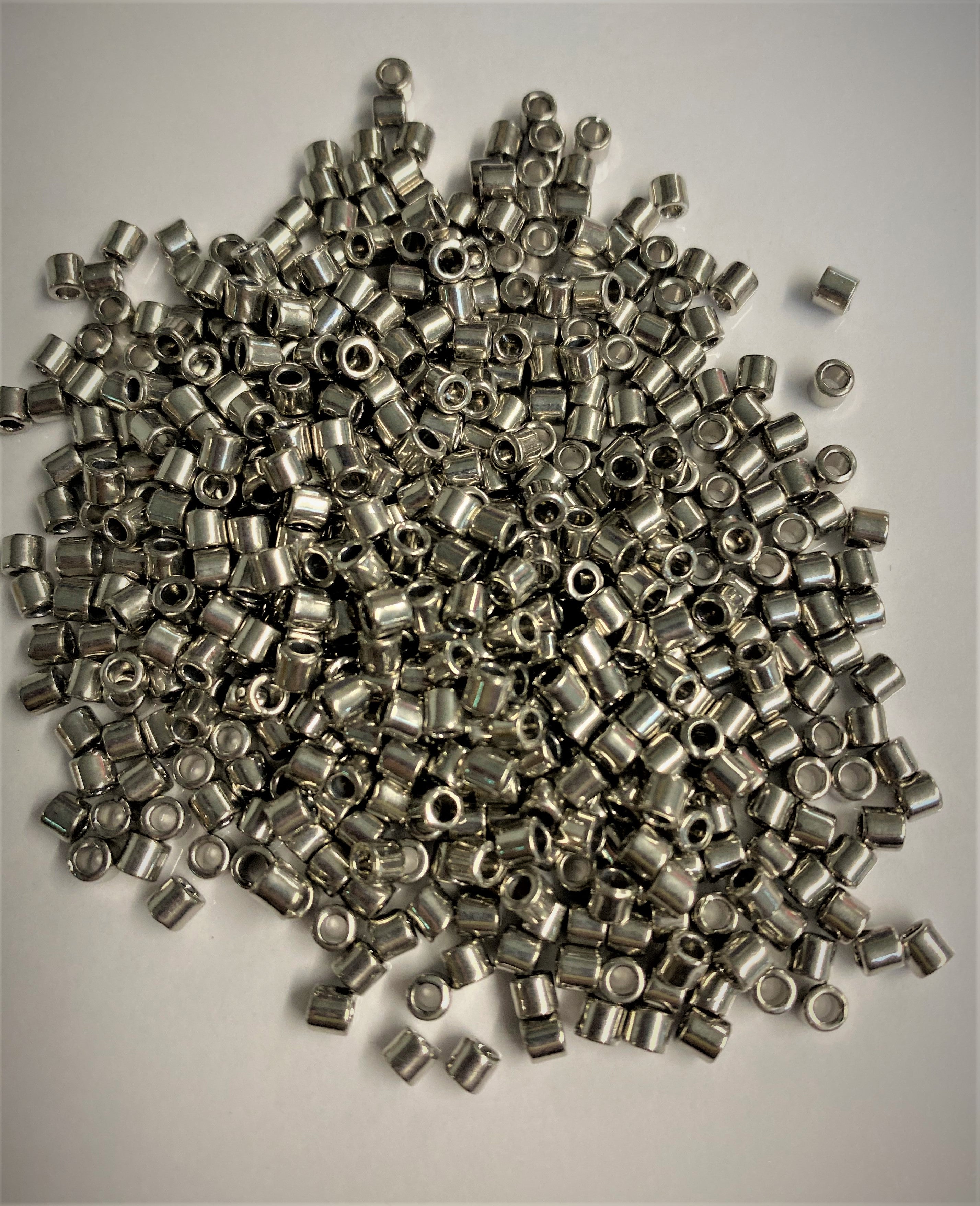 Delica 8 - Perle de verre - Blanc argenté - Palladium (4 g) 