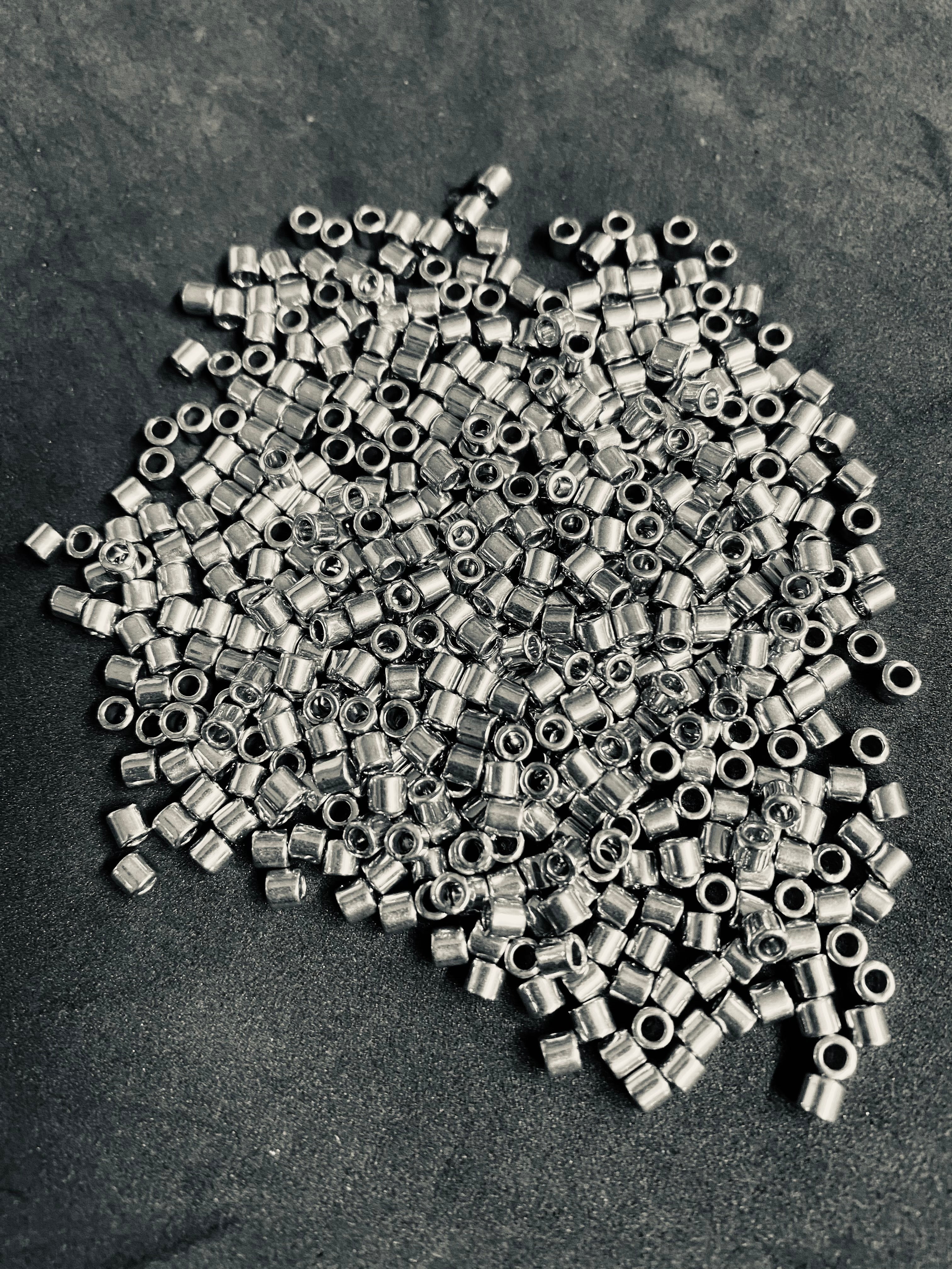 Delica 8 - Perle de verre - Blanc argenté - Palladium (4 g) 