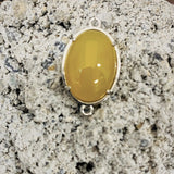 Liens connecteur en laiton, platine, ovale- Hello Yellow (1pièce)