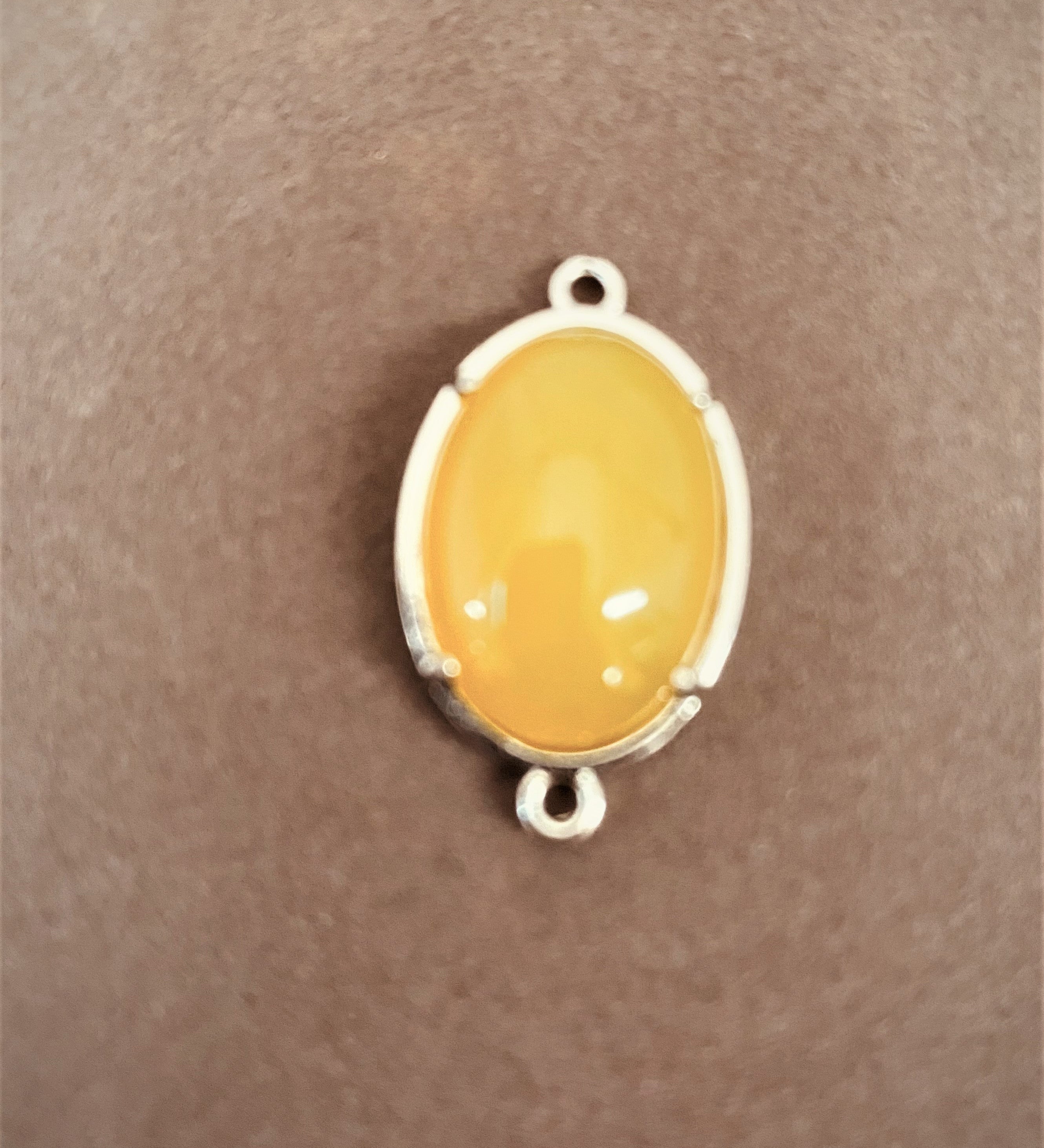 Liens connecteur en laiton, platine, ovale- Hello Yellow (1pièce)