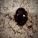 Connecteurs de liens en laiton, platine, ovale -  Synthétique bleue goldstone (1pièce)