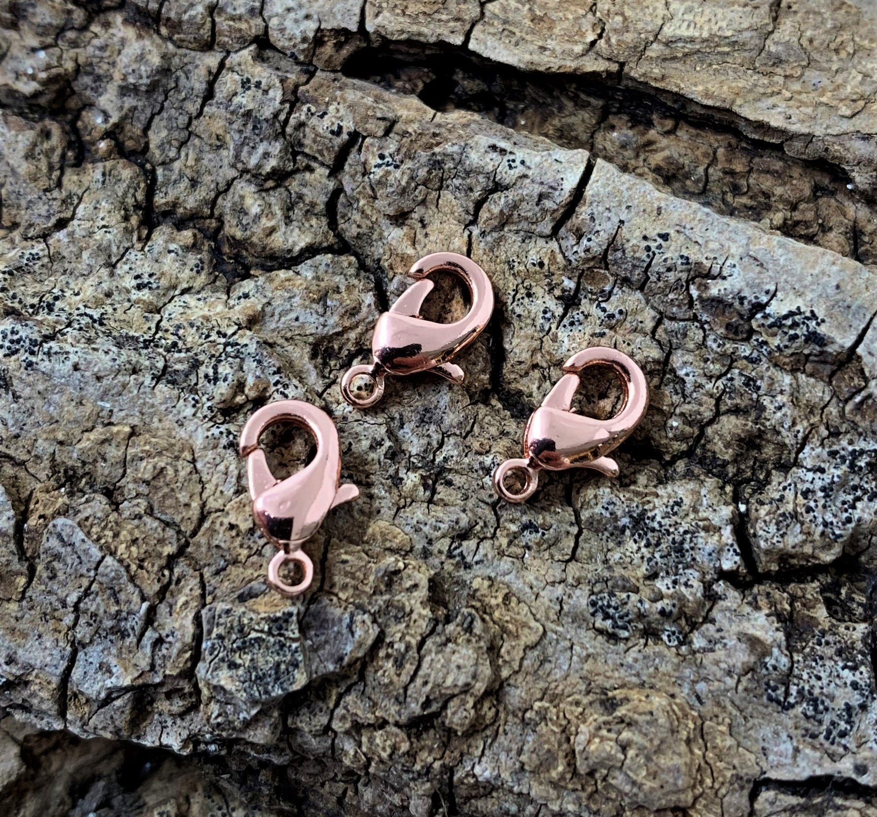 Fermoir - Mousqueton or rose (à la pièce)