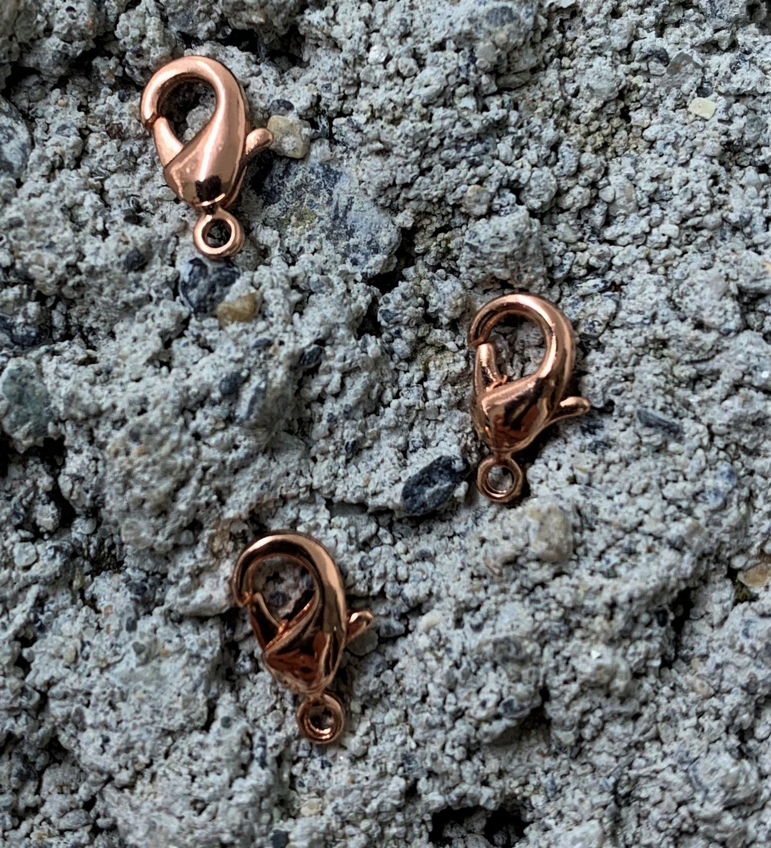 Fermoir - Mousqueton or rose (à la pièce)