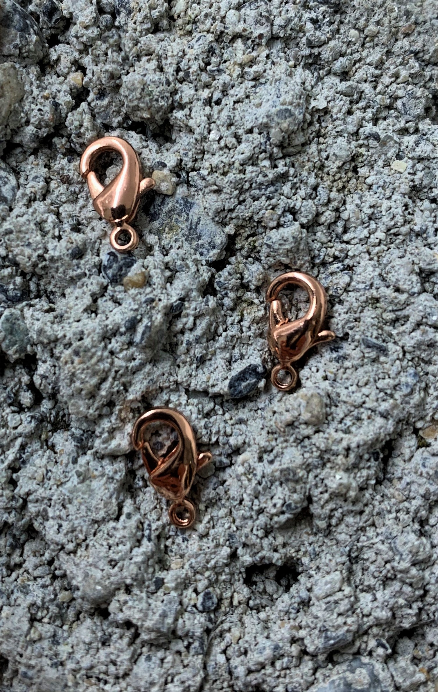 Fermoir - Mousqueton or rose (à la pièce)