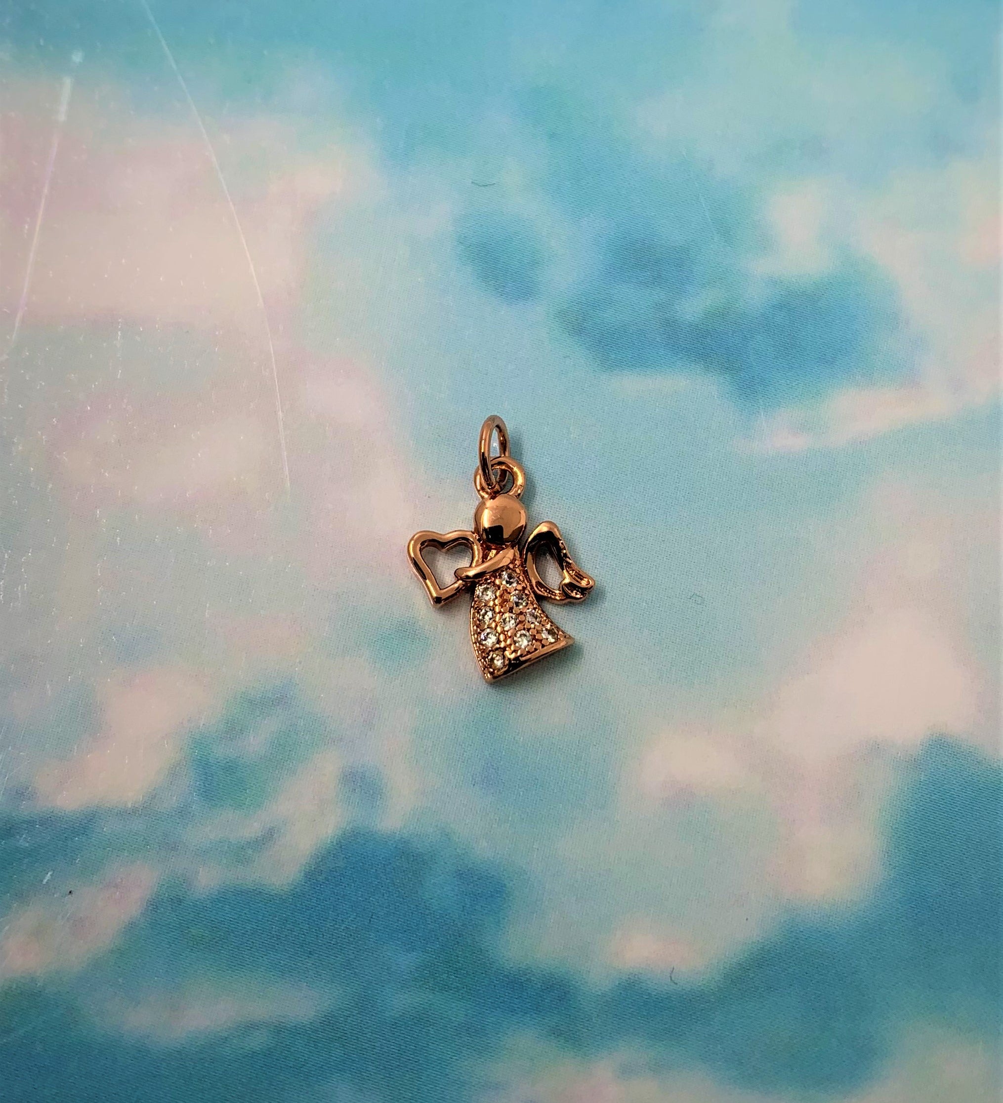Charms - Ange Or Rose avec zircons (1 pce)
