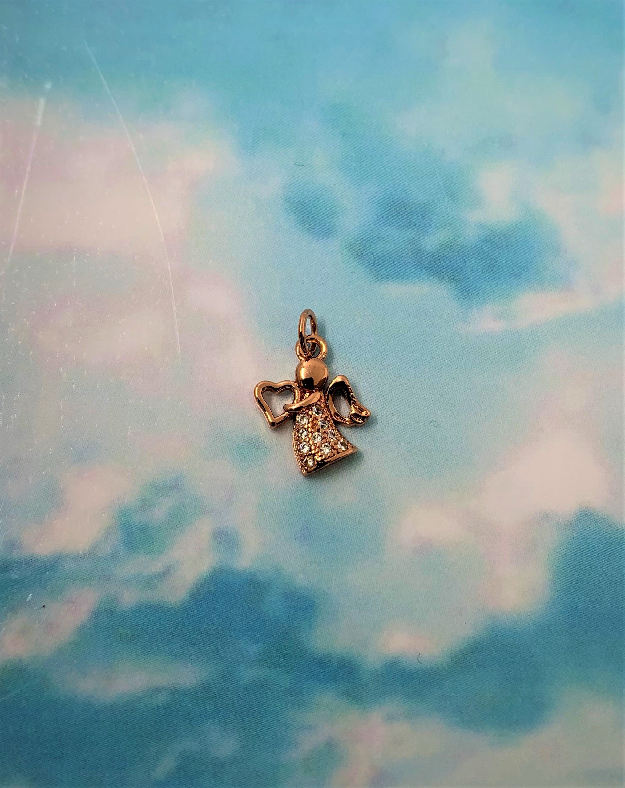 Charms - Ange Or Rose avec zircons (1 pce)