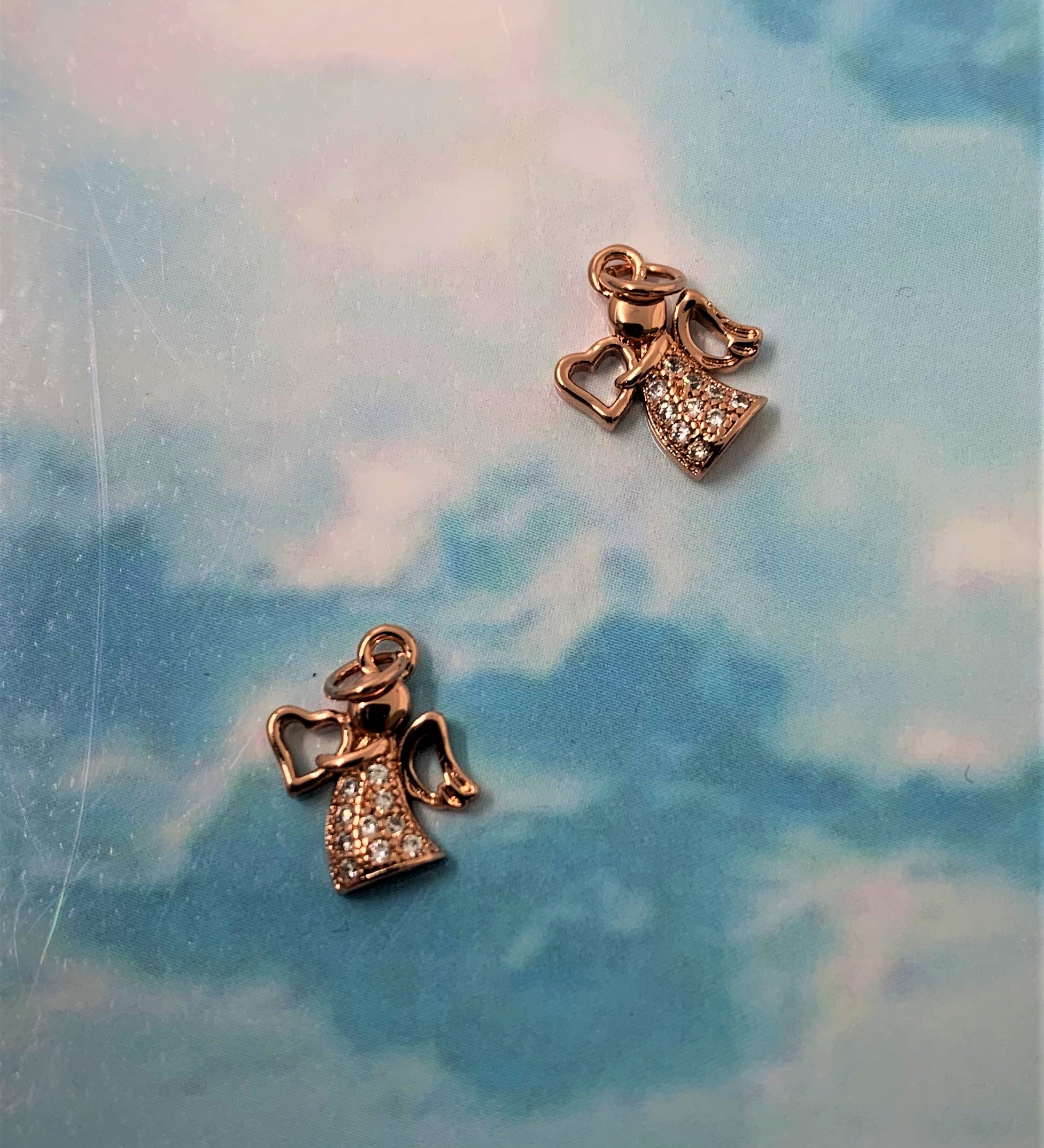 Charms - Ange Or Rose avec zircons (1 pce)