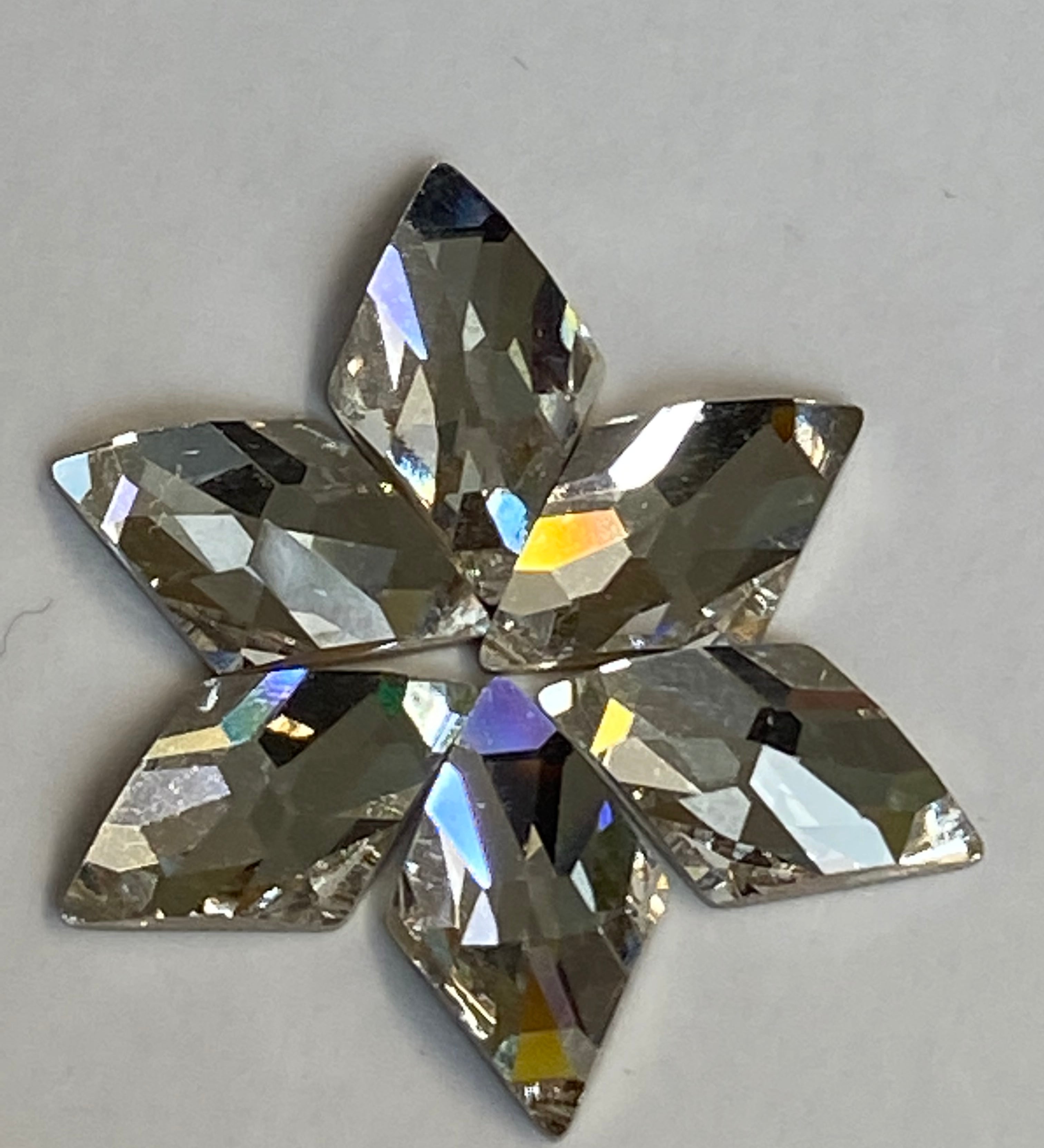 Cabochon Swarovki plat Rhombus, Losange,  Crystal (1pieces)