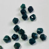 Perles en pierre d'héliotrope, taillées à facettes - (10 pces)