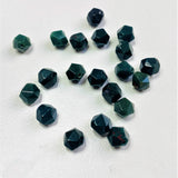 Perles en pierre d'héliotrope, taillées à facettes - (10 pces)