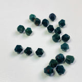 Perles en pierre d'héliotrope, taillées à facettes - (10 pces)