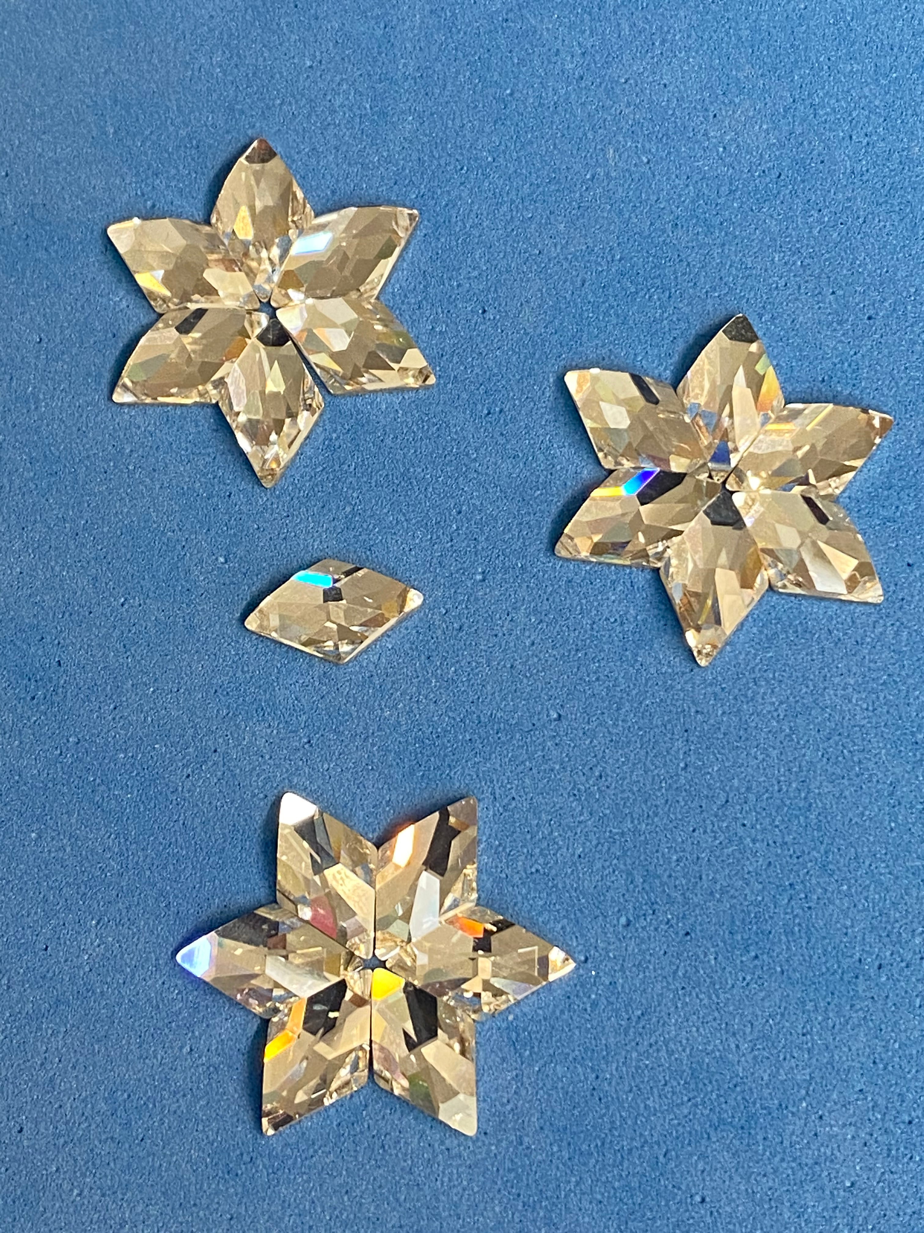 Cabochon Swarovki plat Rhombus, Losange,  Crystal (1pieces)