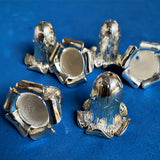 Couvre-Perle fleur 20 mm argenté (à la pièce)