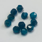 Perles d'œil de tigre naturel, taillées à facettes - (10 pces)