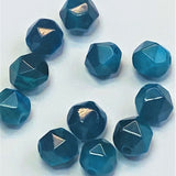 Perles d'œil de tigre naturel, taillées à facettes - (10 pces)