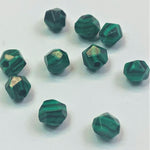 Perles de malachite synthétique, taillées à facettes - (10 pces)