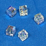 Cube 4 - Crystal AB  4mm ( 5 pces)