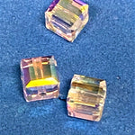 Cube 4 - Crystal AB  4mm ( 5 pces)