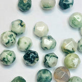 Perles d'agate d'arbre naturel, taillées à facettes - (10 pces)