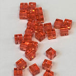 Cube 4mm - Padparadcha (5 pces)