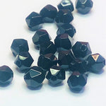 Perles d'onyx noir naturel, taillées et à facettes - (10 pces)