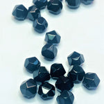 Perles d'onyx noir naturel, taillées et à facettes - (10 pces)
