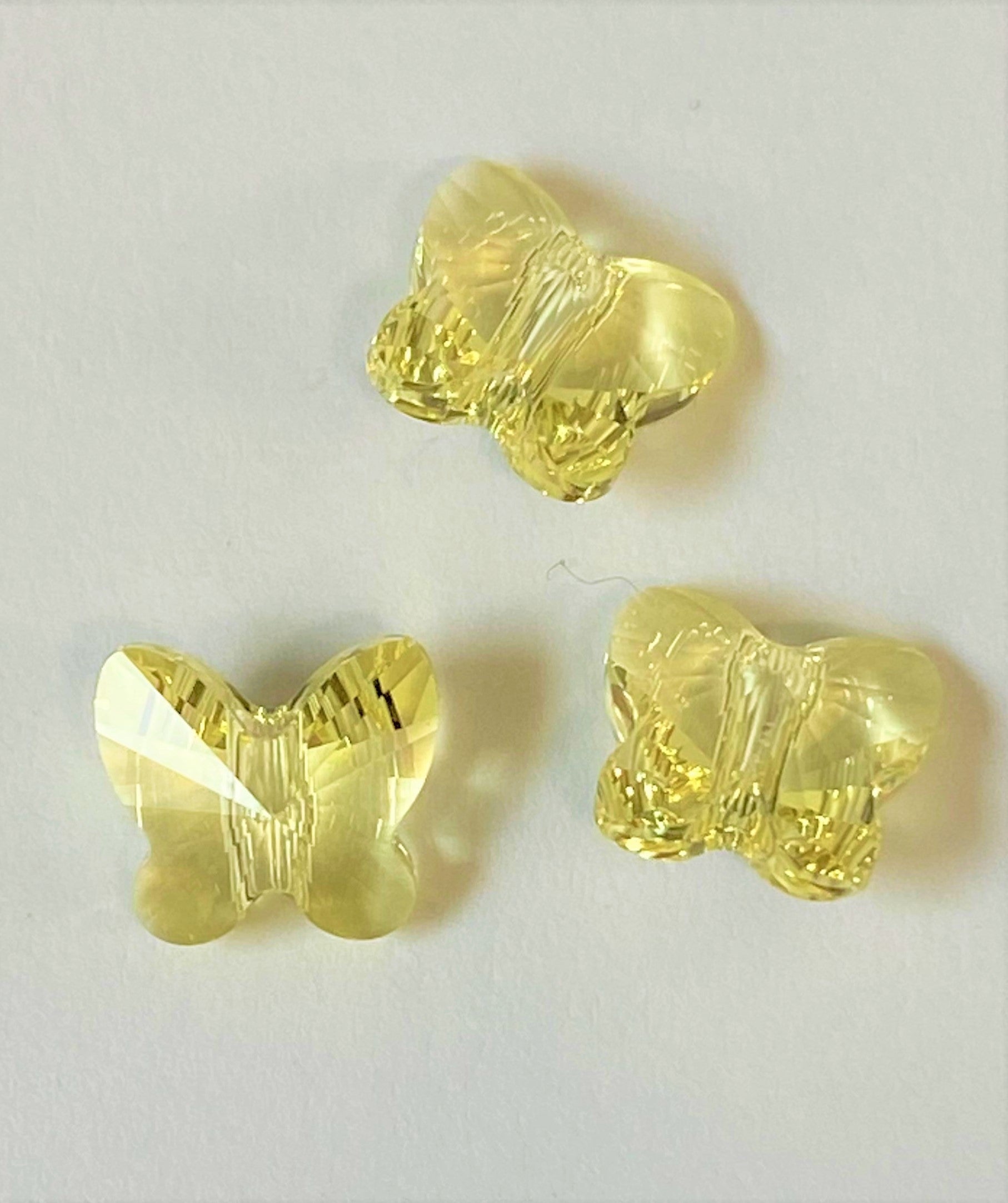 Papillon 8 mm - Jonquille (5 pces)