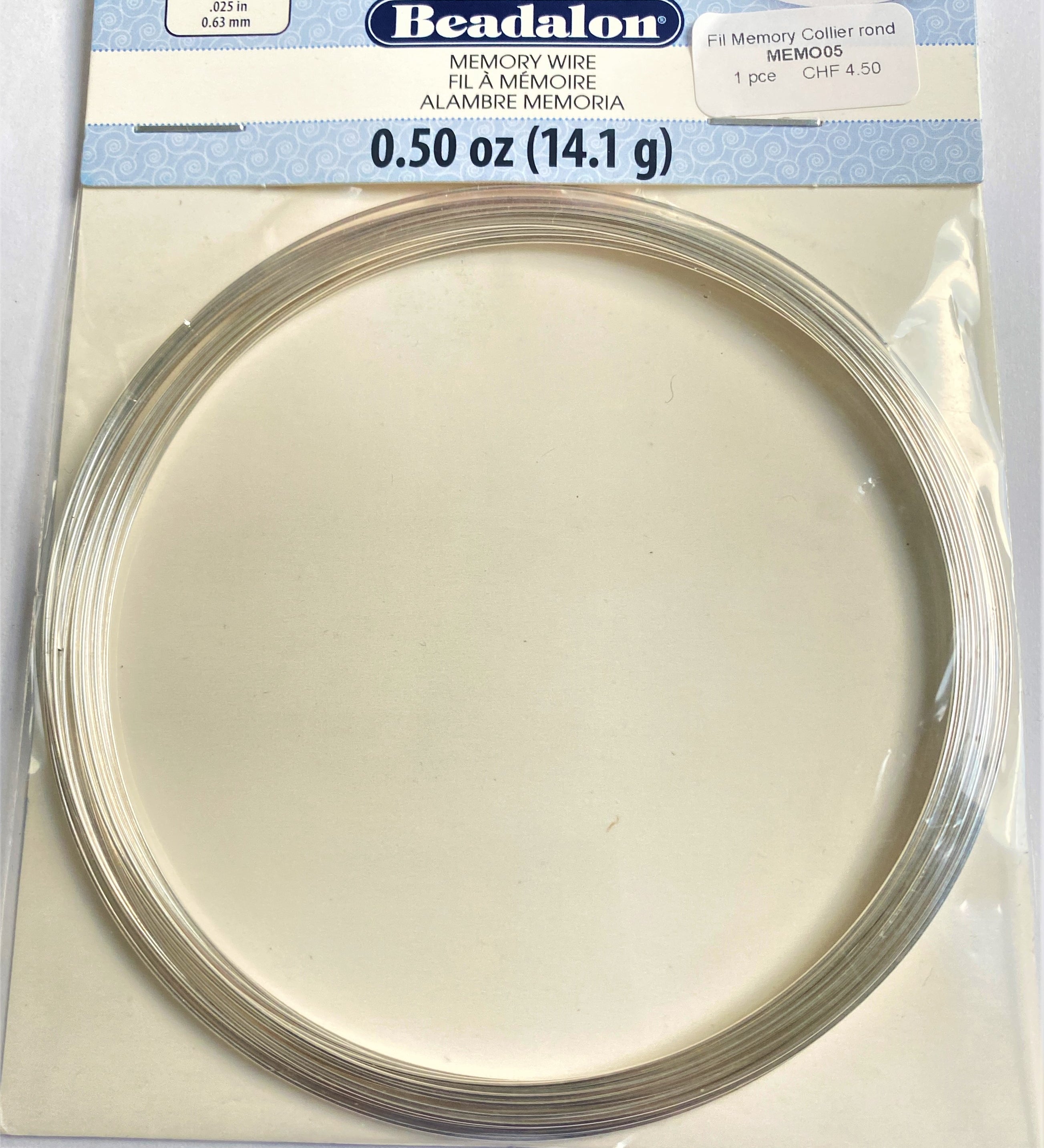 Fil Memory Collier rond 0.63 mm