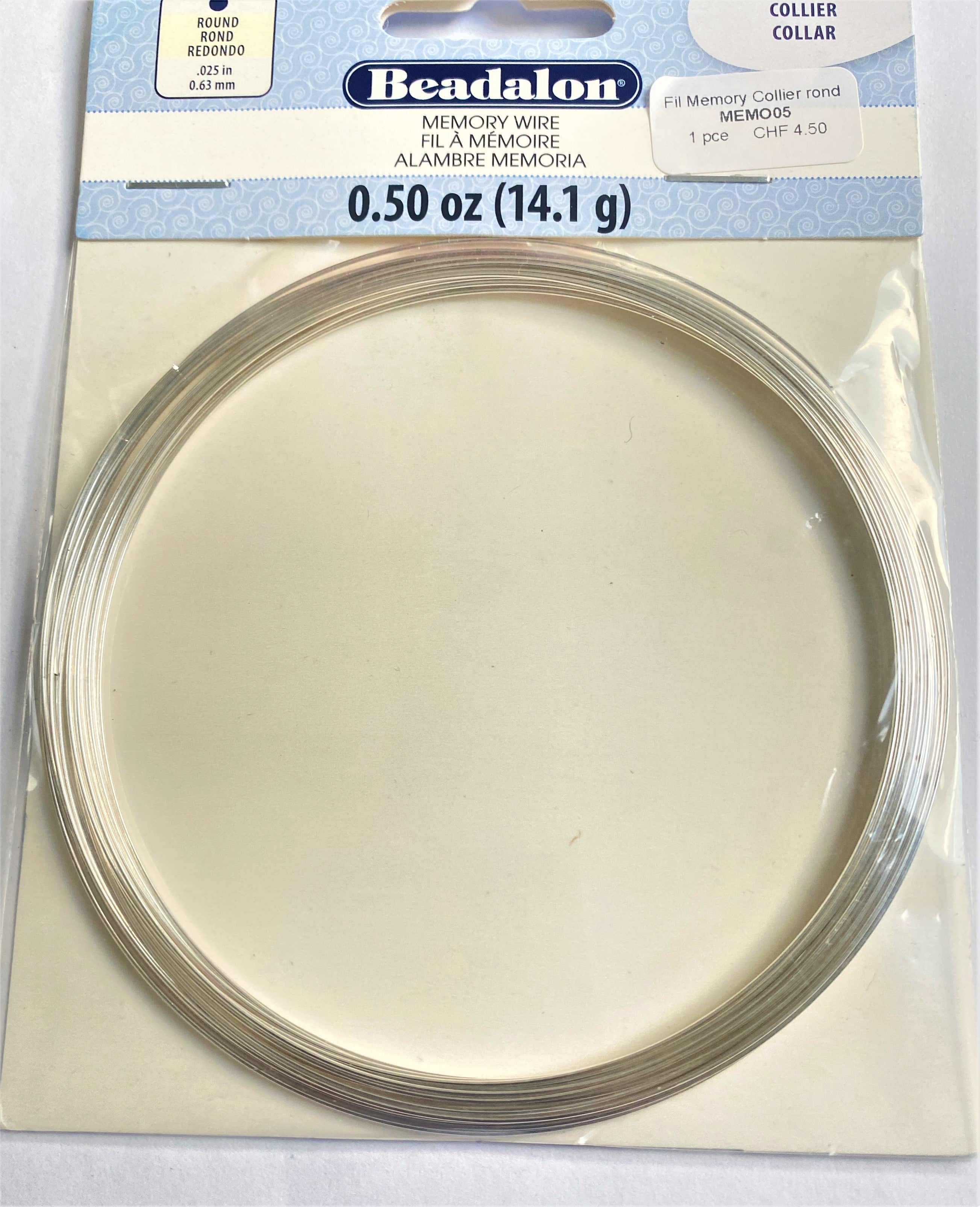 Fil Memory Collier rond 0.63 mm
