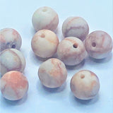 Ronde 8 - Pierre de Netstone Nat. rouge mat (10pces)