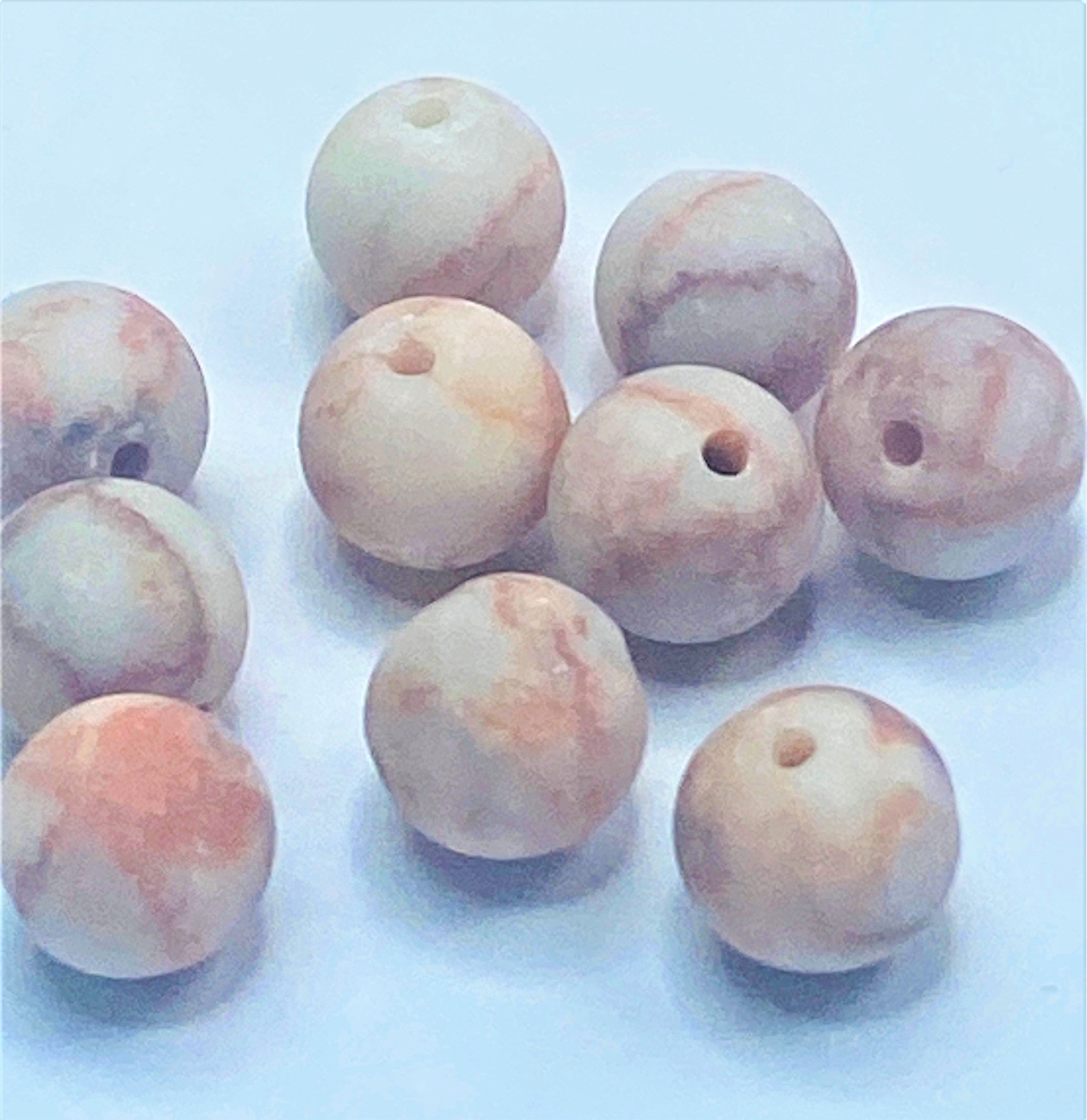 Ronde 8 - Pierre de Netstone Nat. rouge mat (10pces)