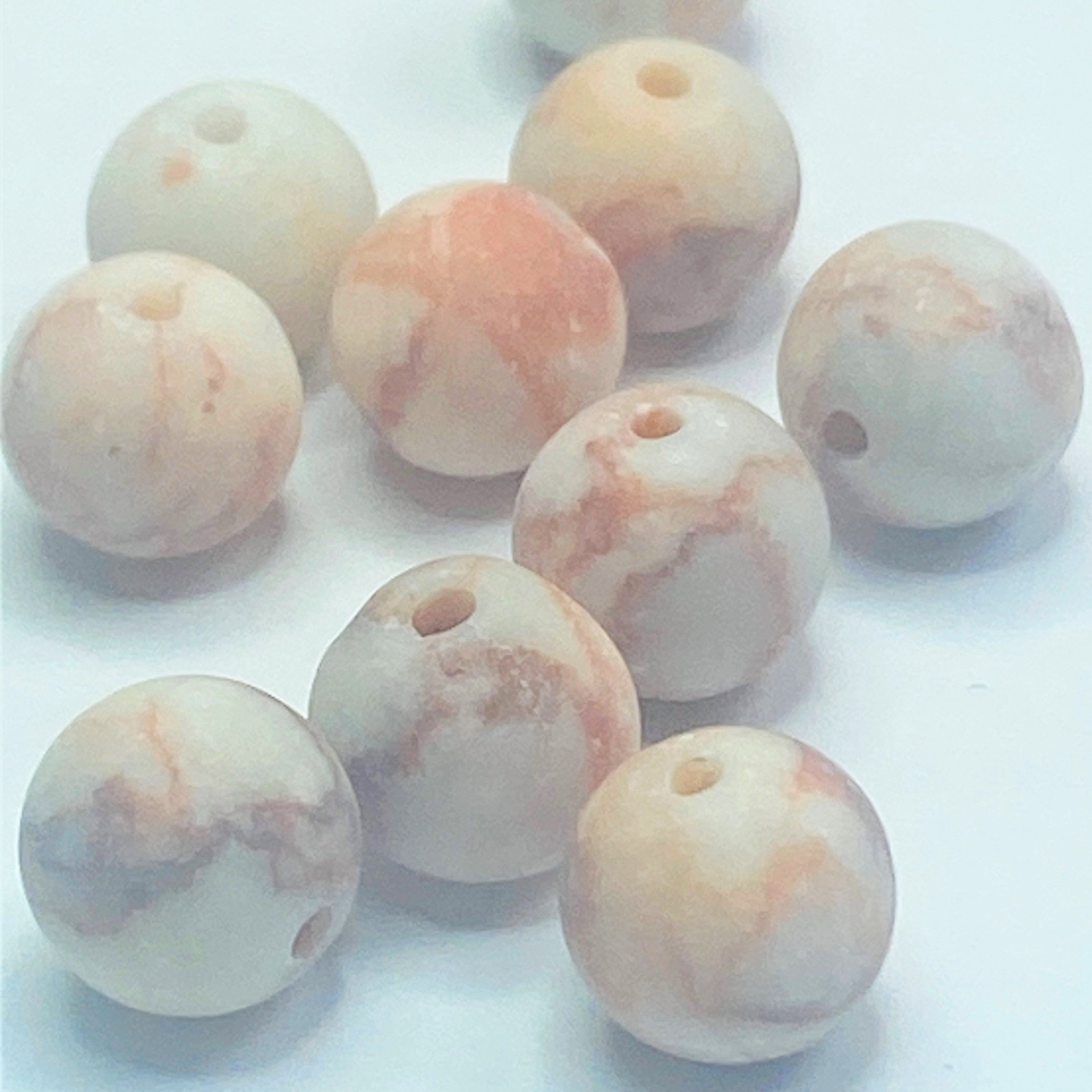 Ronde 8 - Pierre de Netstone Nat. rouge mat (10pces)