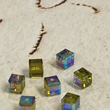 Cube 4 mm , Héliotrope Blue ( 5 pces)