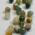 Perles de chrysoprase naturelle, taillées à facettes - (10 pces)