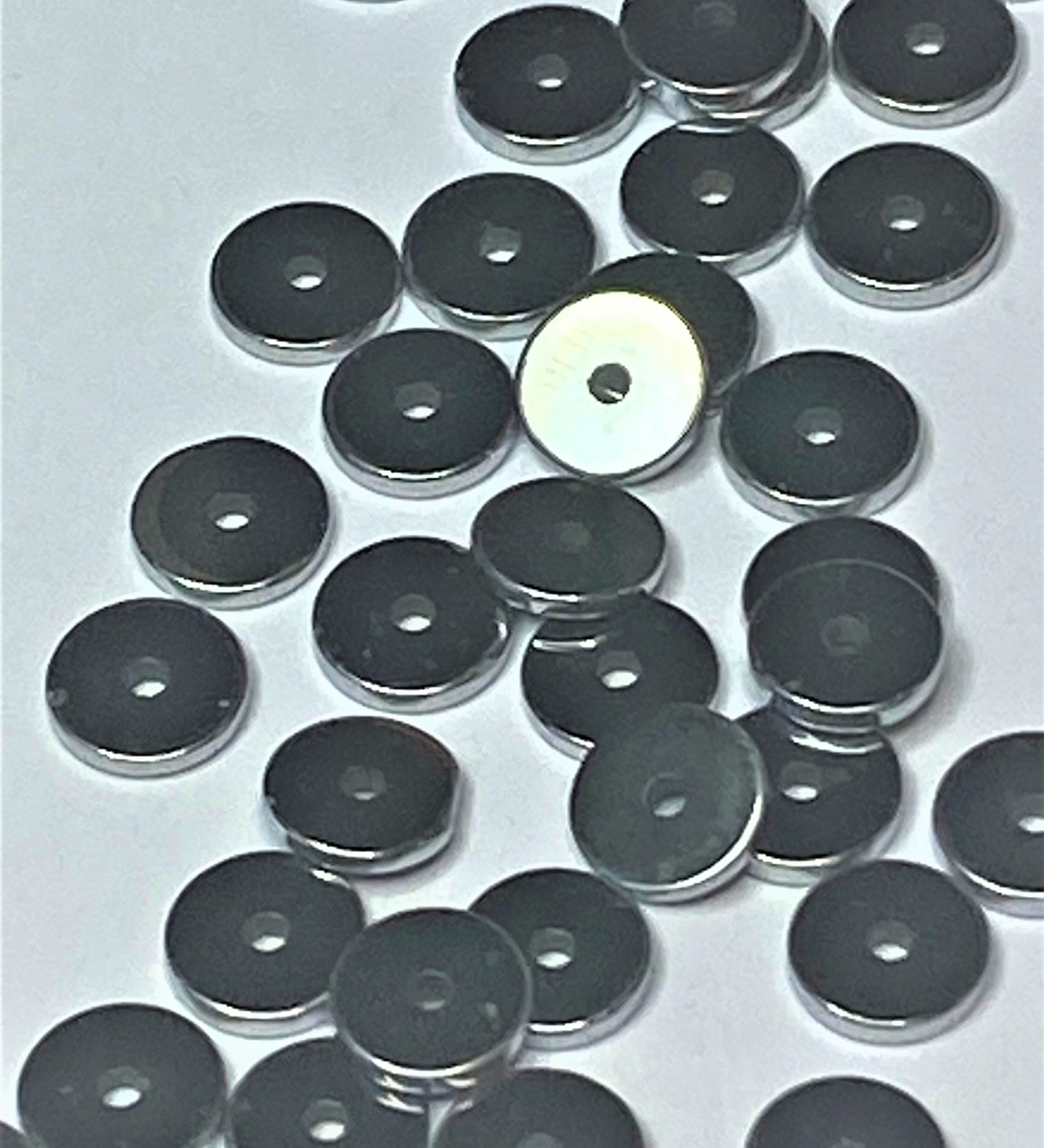 Perles Heishi platinées (sachet 20 pces)