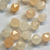 Perles en aventurine naturelle, taillées à facettes - (10 pces)