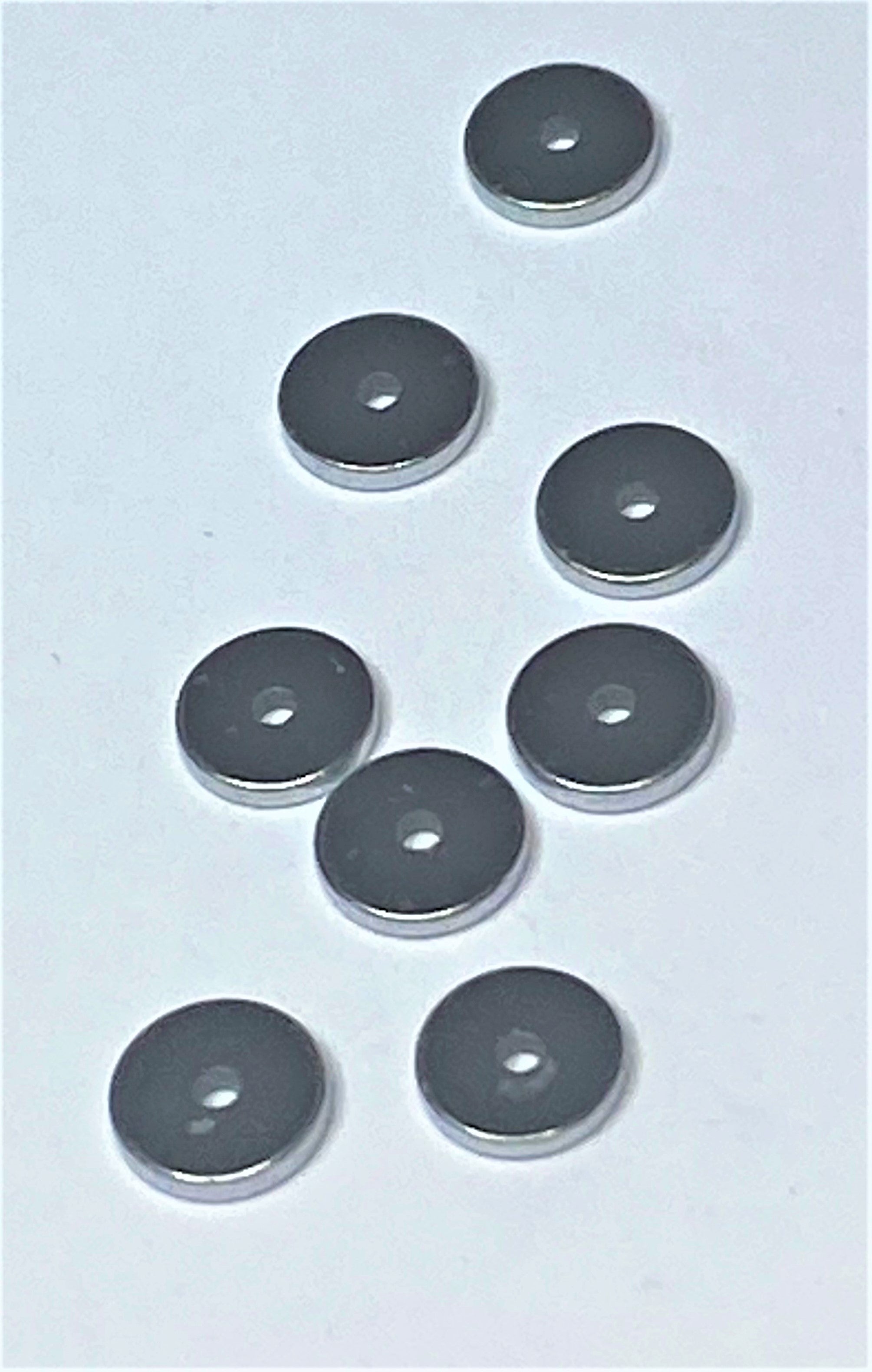 Perles Heishi platinées (sachet 20 pces)