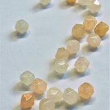 Perles en aventurine naturelle, taillées à facettes - (10 pces)