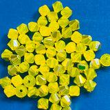 Bicone 4 - Jaune  Opal AB (25 pces)