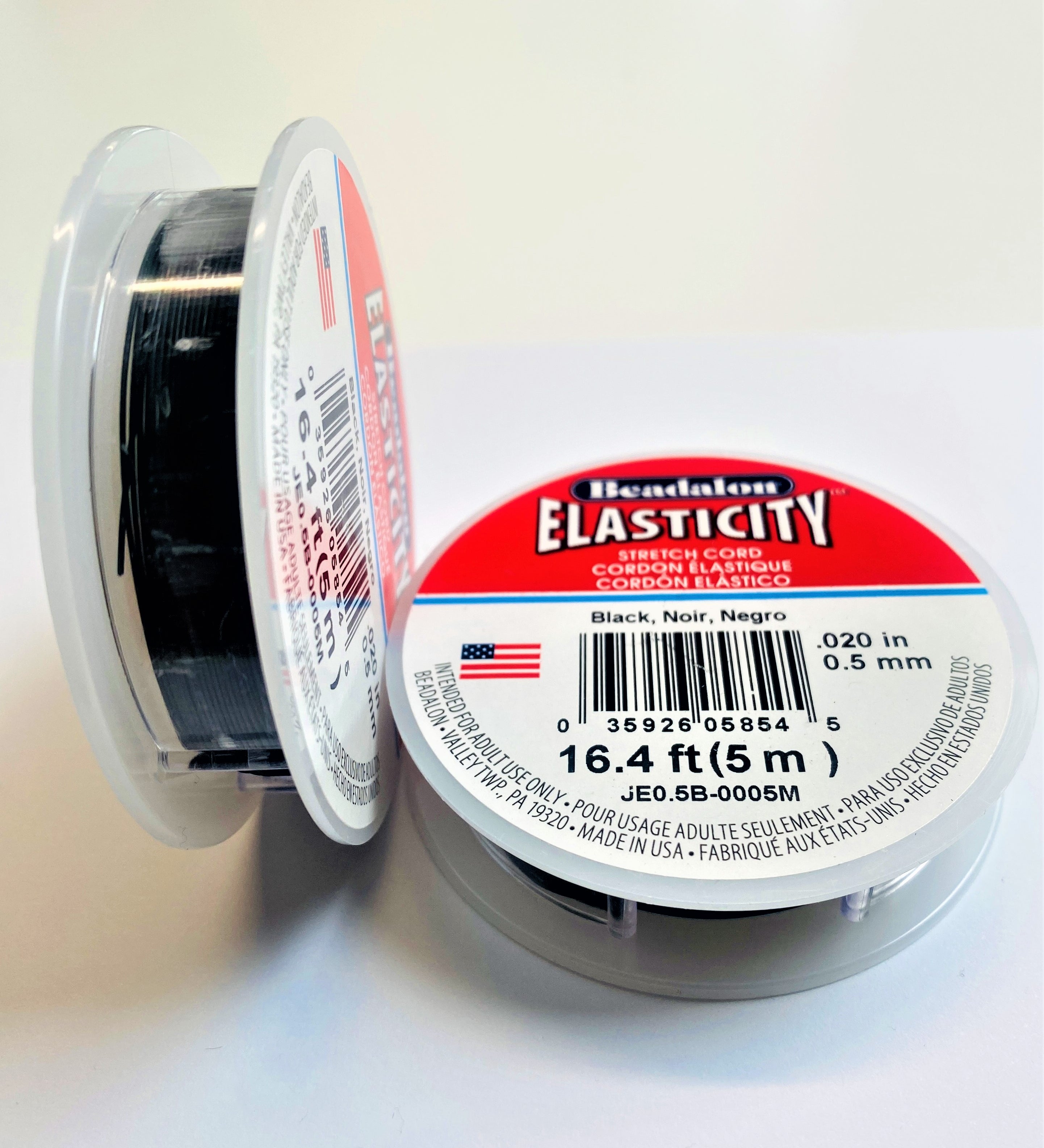 Elasticity 0.5 mm, 5 mètres, Noir - (1 pièce)