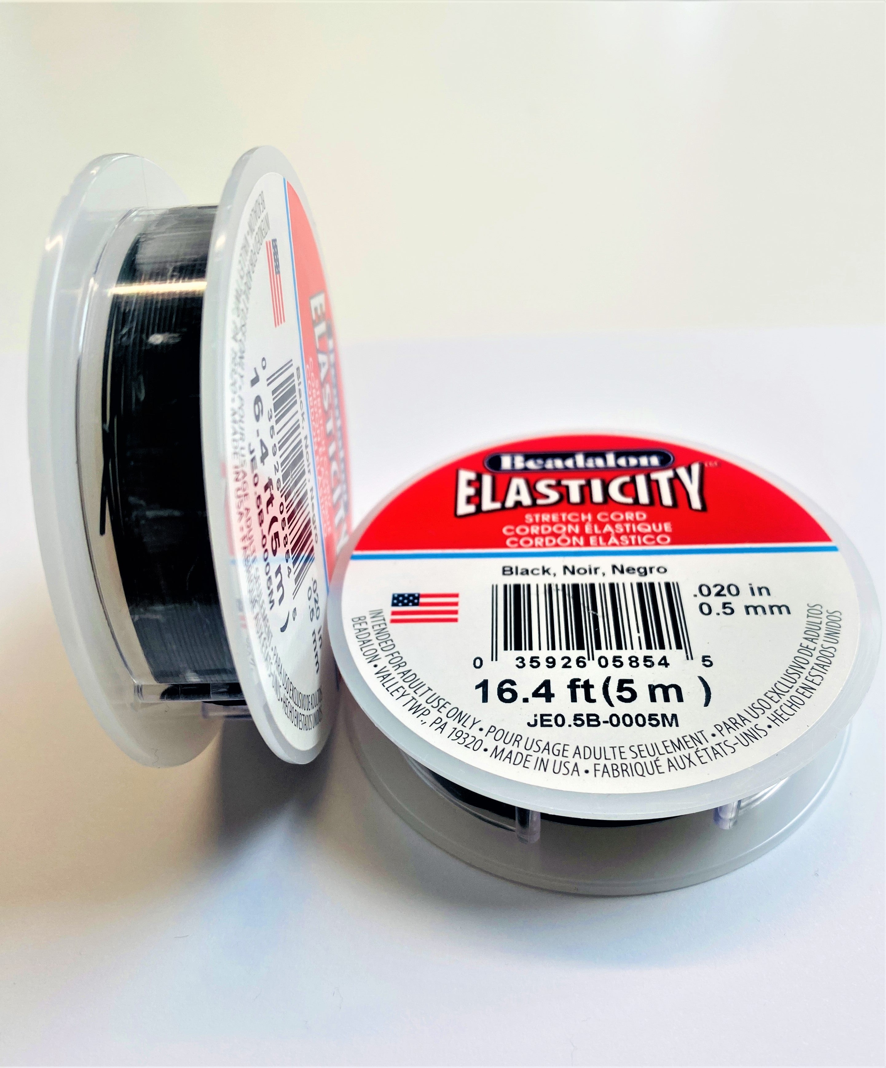 Elasticity 0.5 mm, 5 mètres, Noir - (1 pièce)