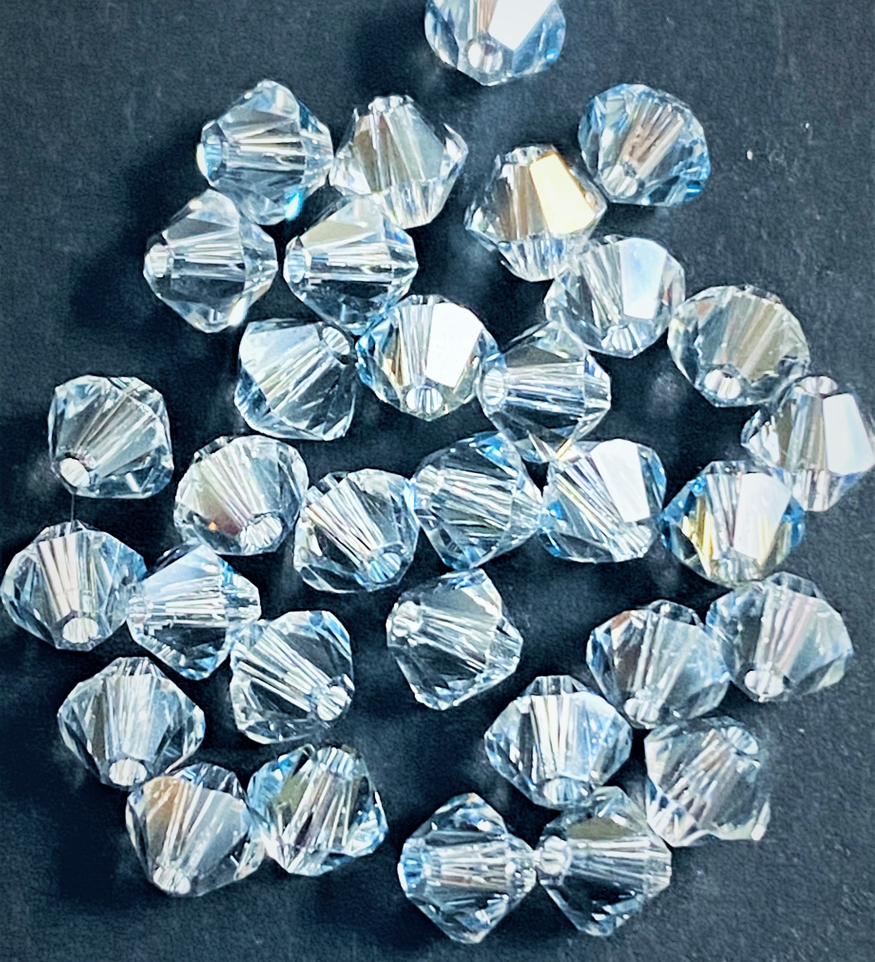 Bicone 4 - Cristal Ombré Bleu (25 pces)