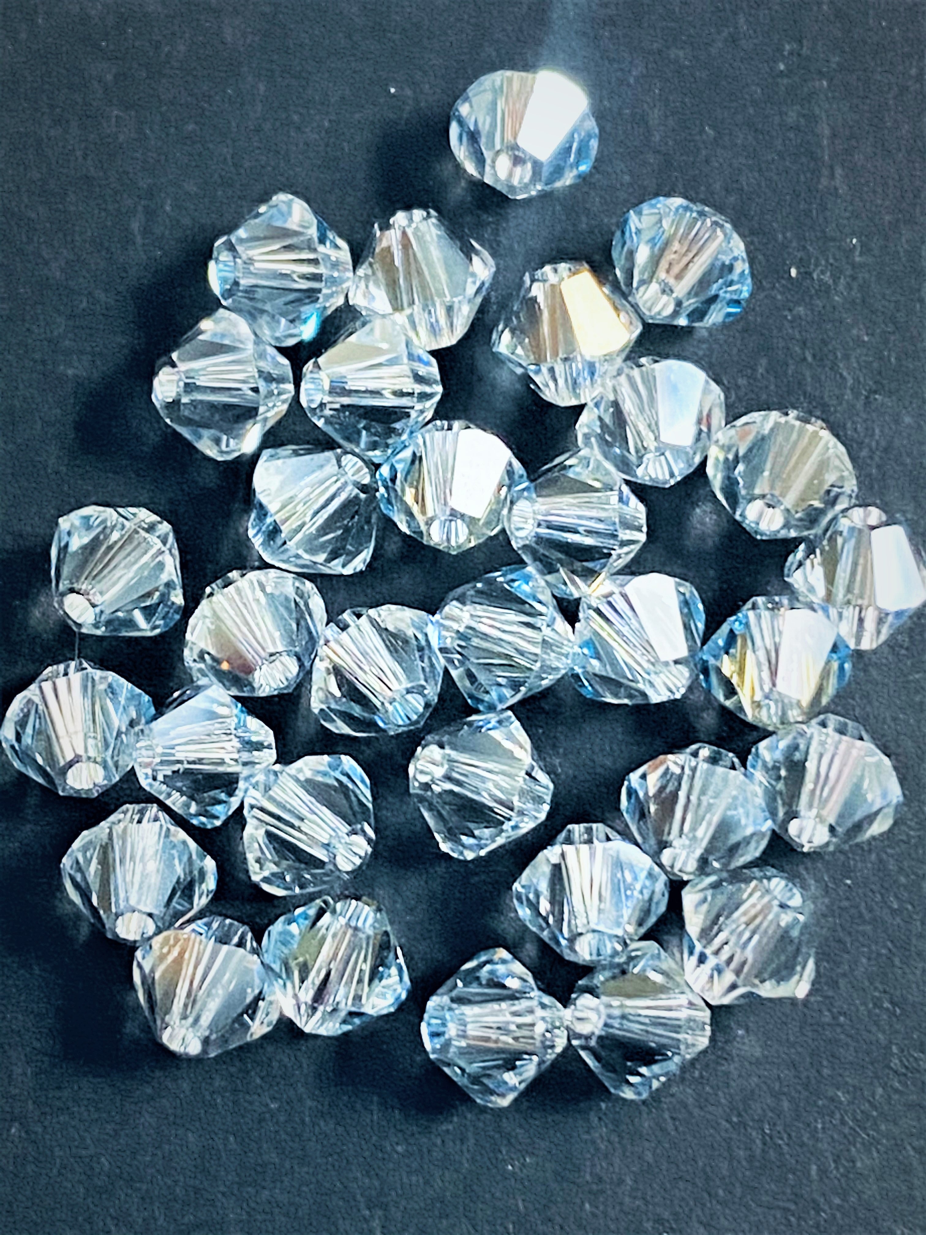 Bicone 4 - Cristal Ombré Bleu (25 pces)